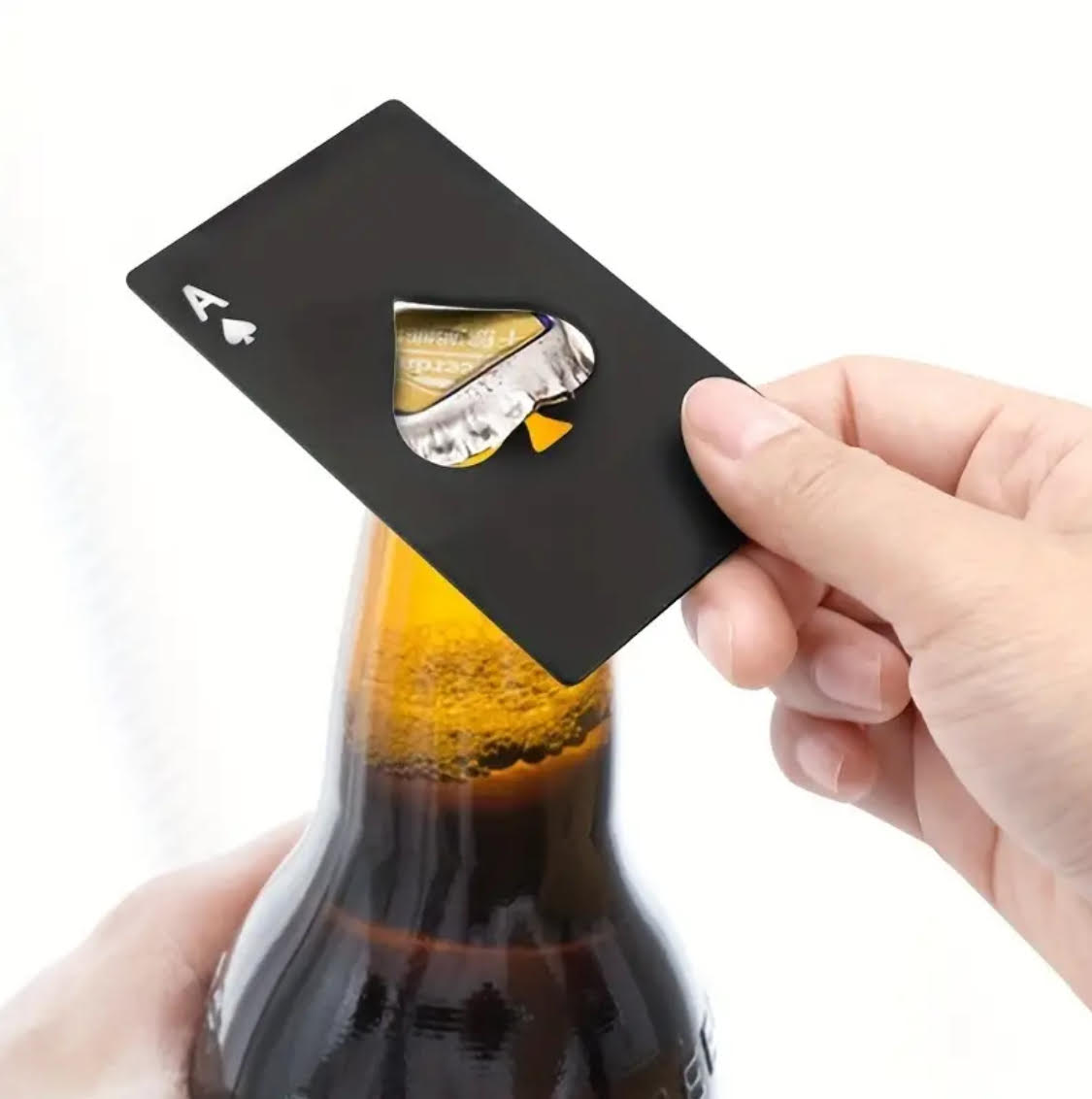 Card-shaped bottle opener - "Ace" (Black)