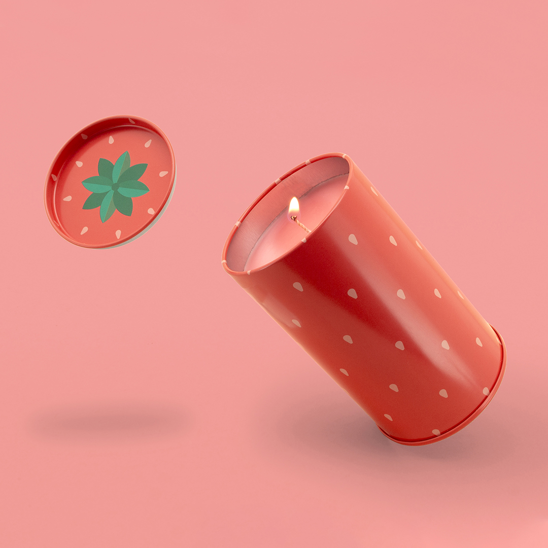 Fruity candle - strawberry