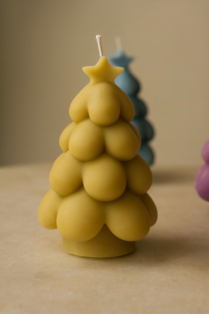 Մոմ «Տոնածառ» - Դեղին