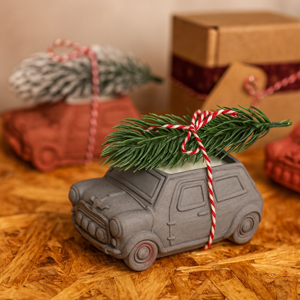 Candle «Holiday Drive» - gray