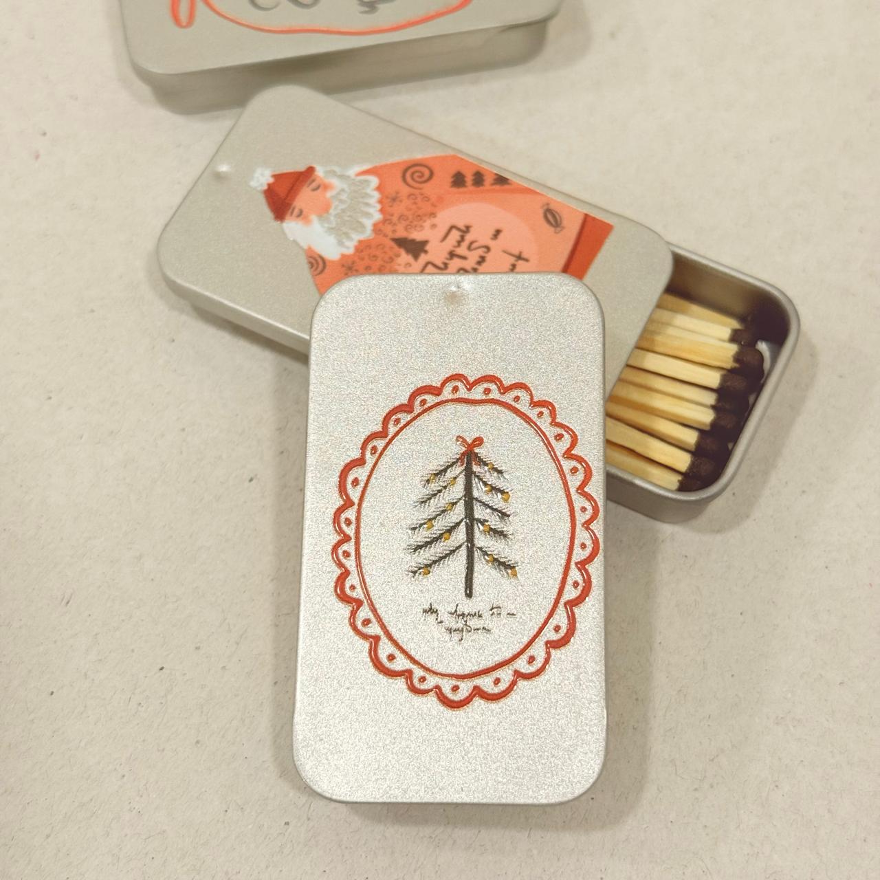 Candles in a metal container - Christmas Tree