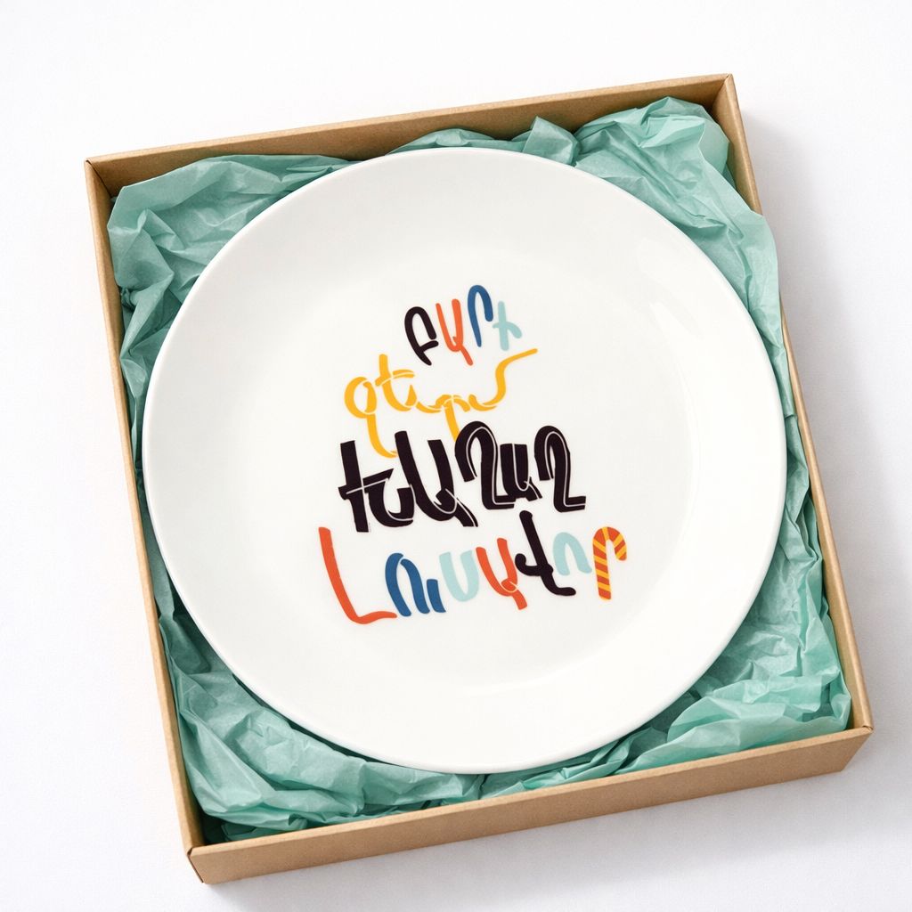 Դեկորատիվ ափսե - Բարի, ջերմ, խաղաղ, լուսավոր