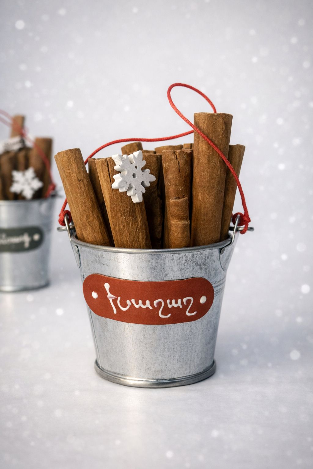 Cinnamon Stick Bucket Ornament - Calm